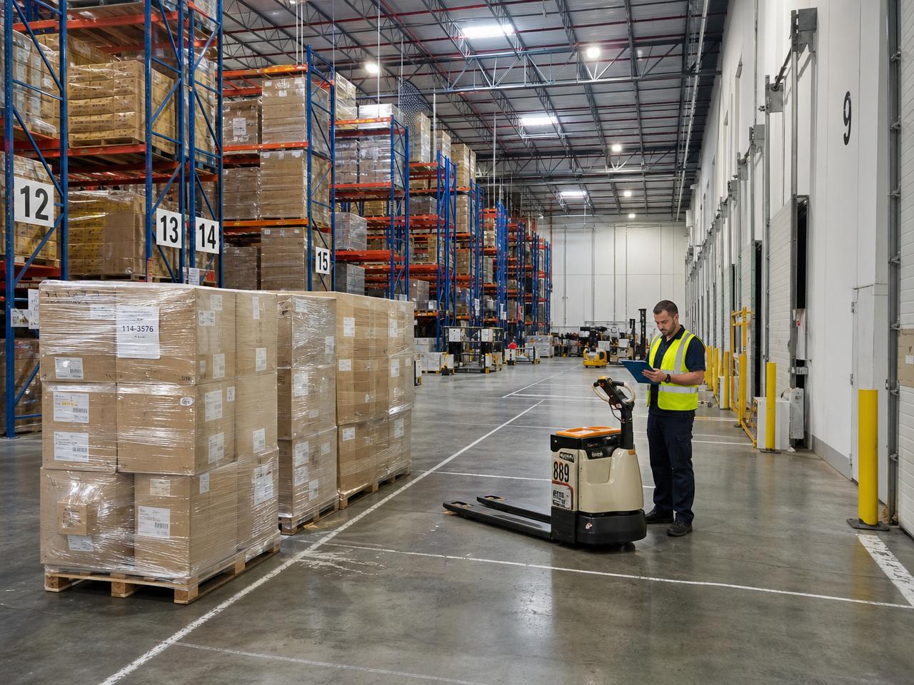 Inbound receiving & staging area